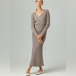 Sundays Chestnut Solange Sweater and Rosaline  Skirt set Small NWT